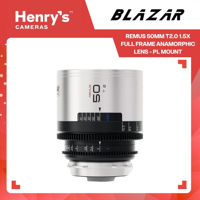 Blazar Remus 50mm T2.0 1.5X Full Frame Anamorphic Lens - PL Mount